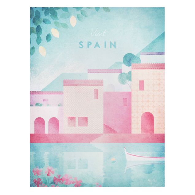 Tableaux rose Poster de voyage - Espagne