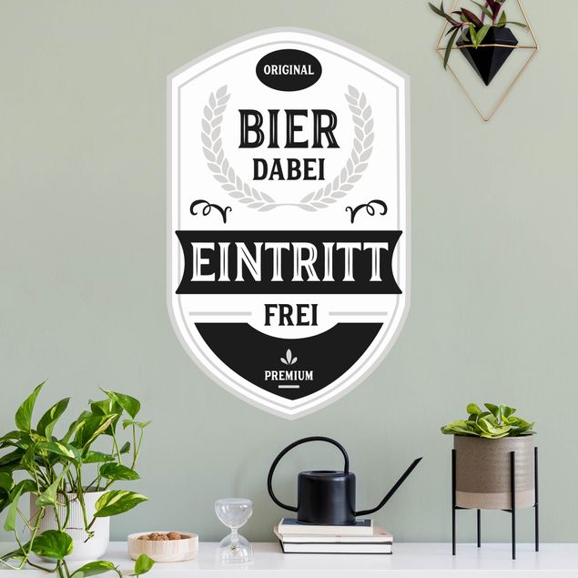 Sticker mural bienvenue Bière - Enjoy free