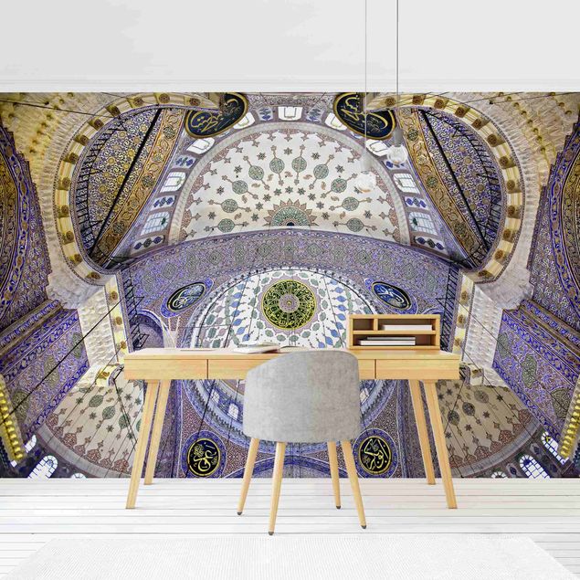 papier peint graphique Mosquée bleue à Istanbul