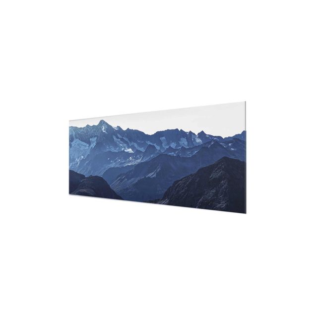 Tableau deco nature Vue panoramique des montagnes bleues