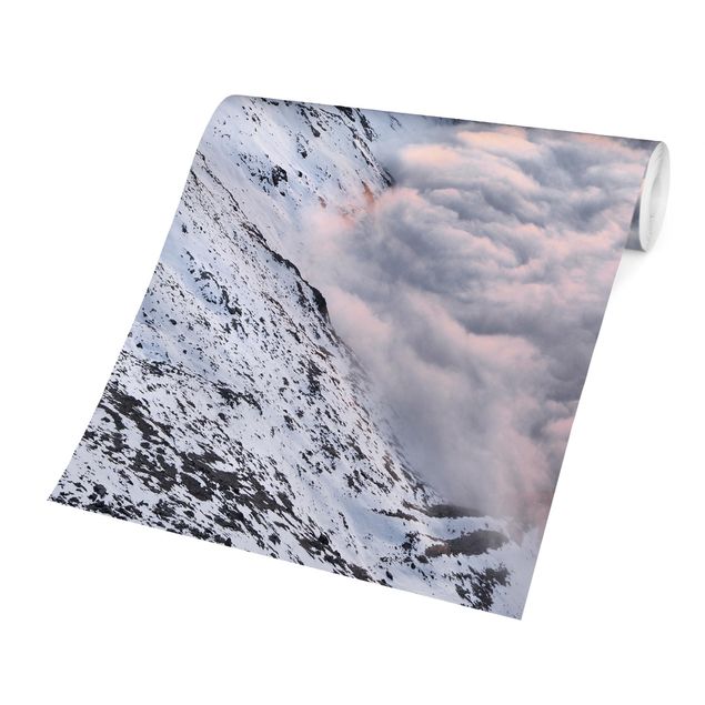 Papiers peints modernes Vue de nuages et de montagnes