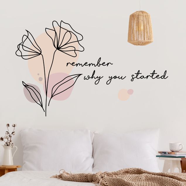 Sticker mural fleurs Fleurs - Remember Why You started