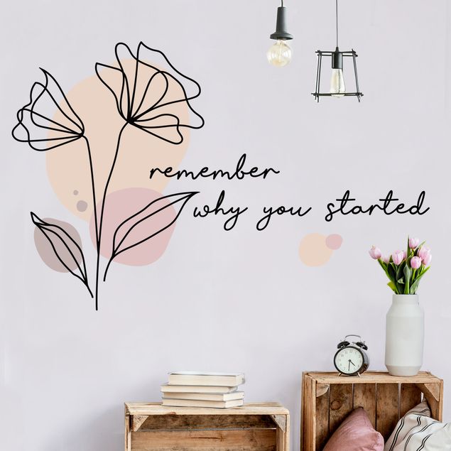 Sticker mural nature Fleurs - Remember Why You started