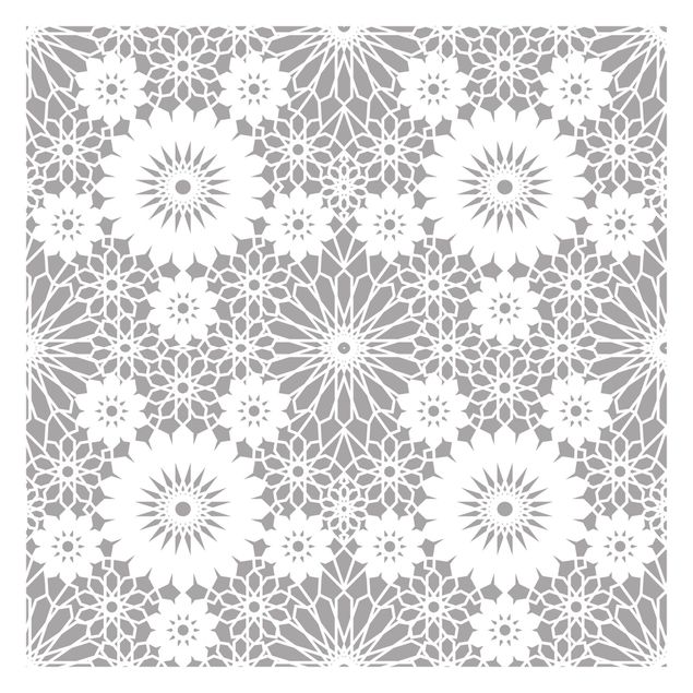 papier peint graphique Flower Mandala In Light Grey