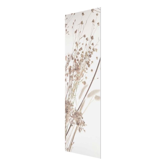 Tableaux en verre magnétique Bouquet d'herbes et de fleurs ornementales