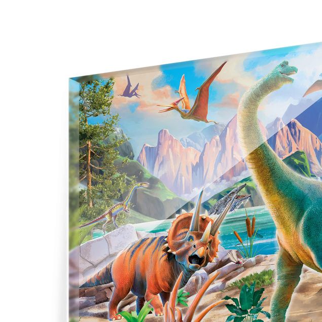 Tableaux de Moreno Brachiosaure et triceratops