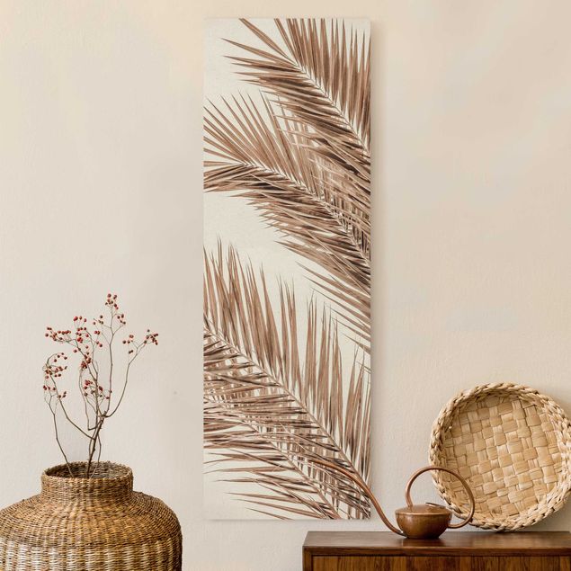Tableaux paysage Feuilles de palmier couleur bronze