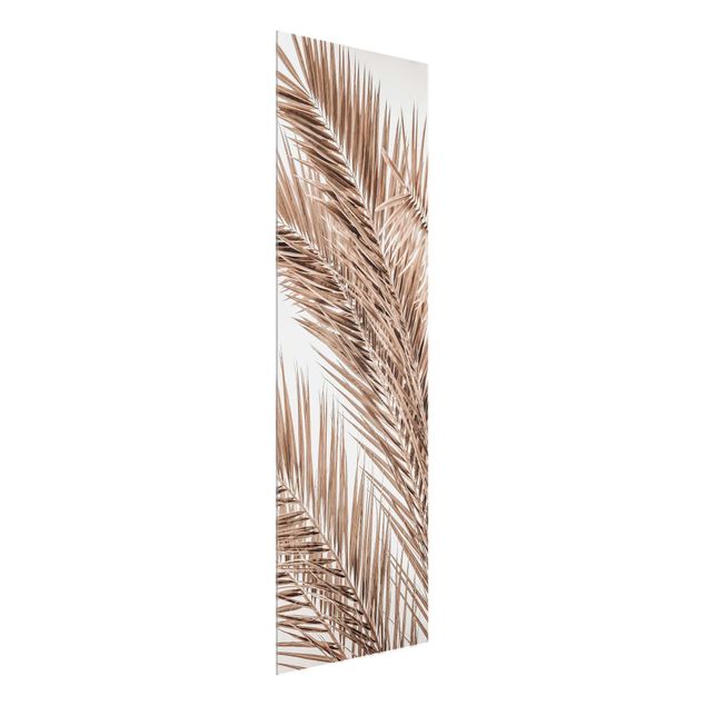 Tableaux moderne Feuilles de palmier couleur bronze