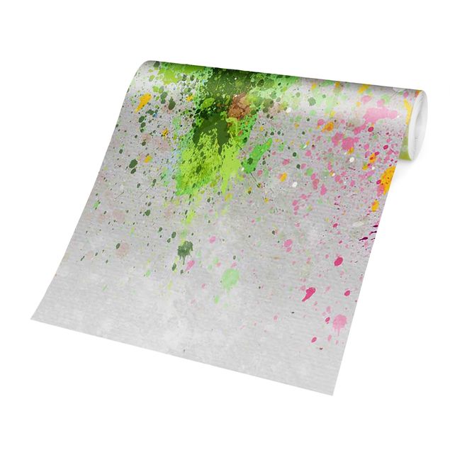 Papier peint - Colourful Splodges World Map