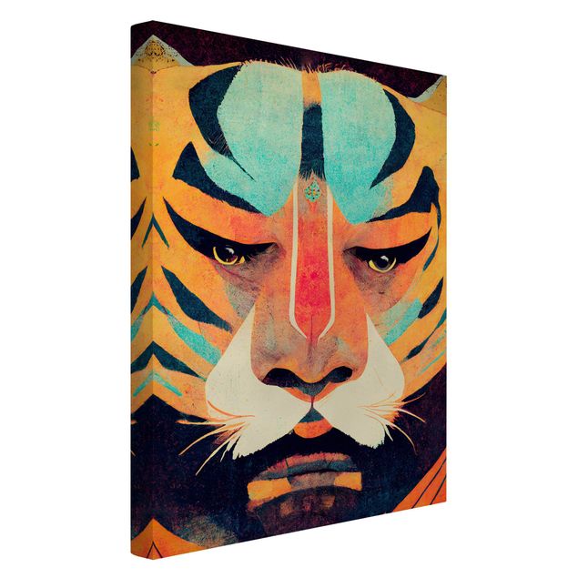 Cadre animaux Colourful Tiger Illustration