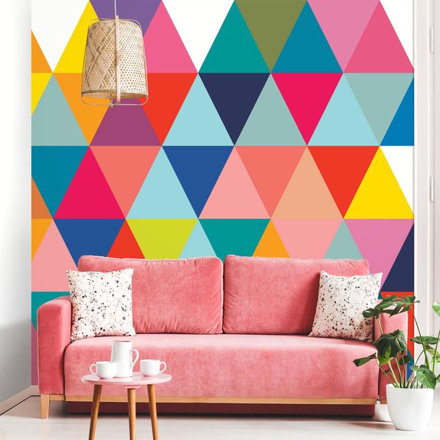 Papiers peints géométriques Colourful Triangle Pattern
