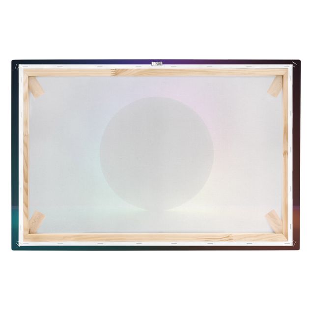 Tableau sur toile - Colourful Neon Light With Circle