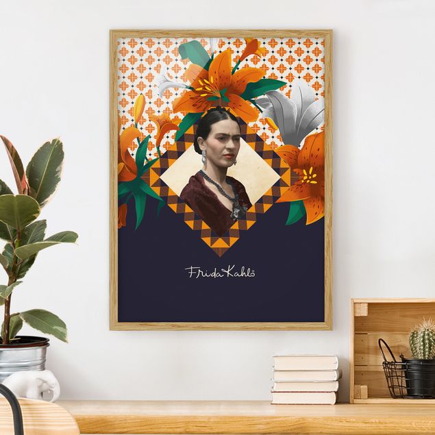 Affiches encadrées fleurs Frida Kahlo - Lys