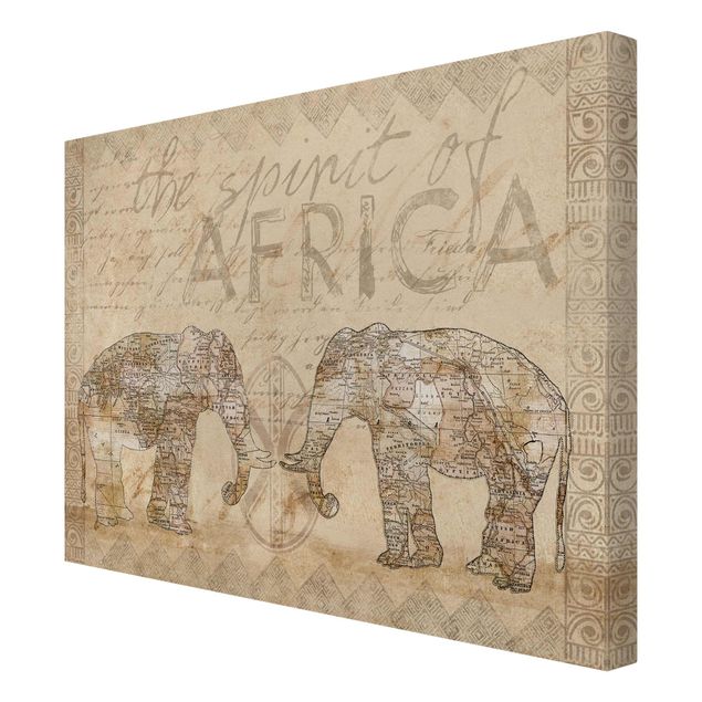 Tableaux animaux Collage Vintage - Esprit d'Afrique