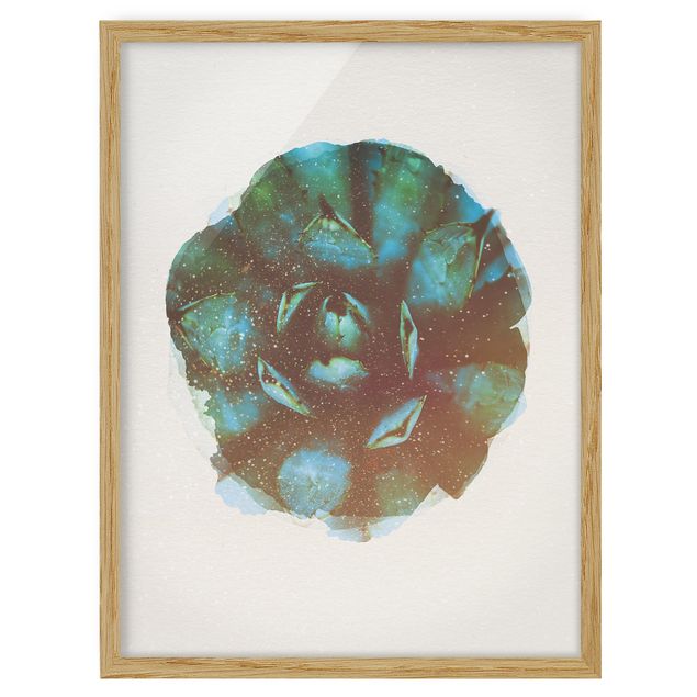 Tableaux fleurs Aquarelles - Blue Agave