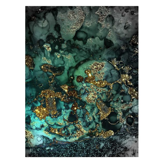 Tableaux modernes Iles de la Mer Dorée Abstraites