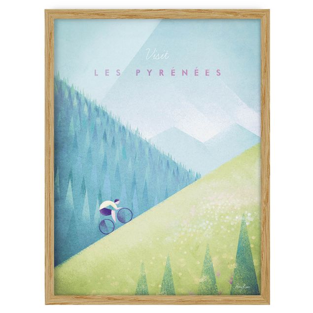 Tableau ville du monde Poster de voyage - Les Pyrénées