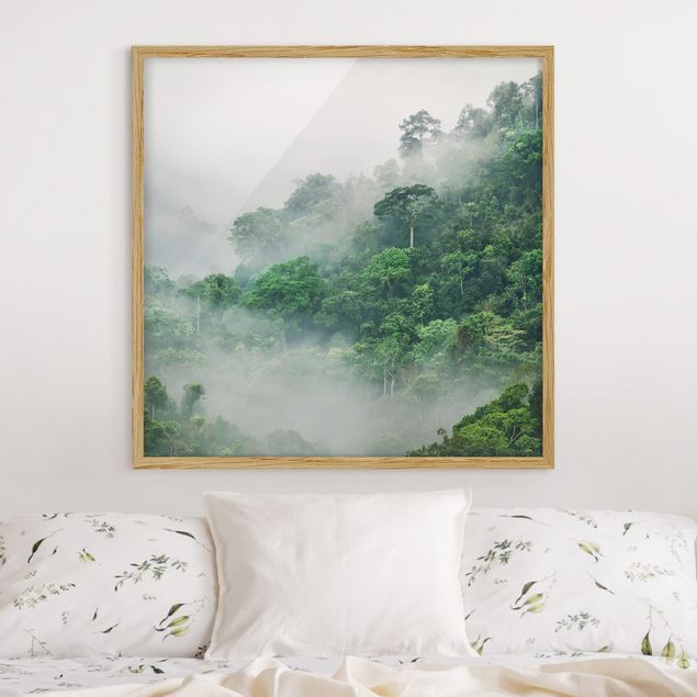 Tableau paysage Jungle dans le brouillard
