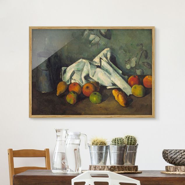 Déco mur cuisine Paul Cézanne - Nature morte avec bidon de lait et pommes