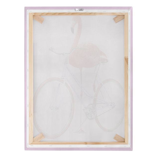Tableaux de Jonas Loose Flamant avec bicyclette