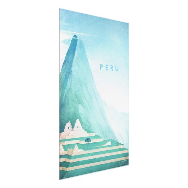 Tableau verre montagne Poster de voyage - Pérou