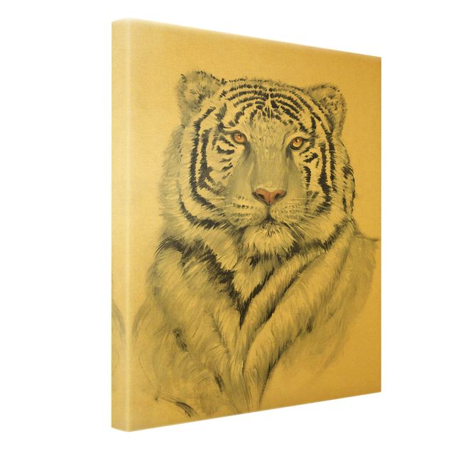 Impressions sur toile Portrait Tigre Blanc II