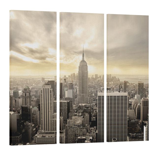 Tableau de New York sur toile Manhattan à l'aube