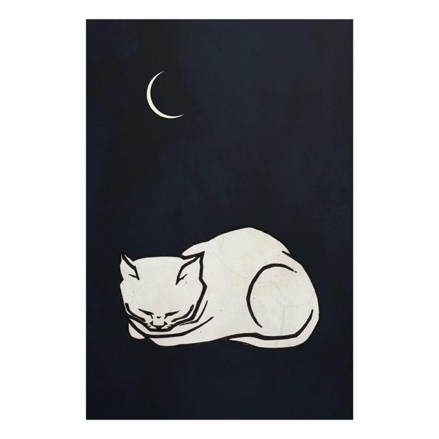 Tableaux animaux Illustration d'un chat endormi