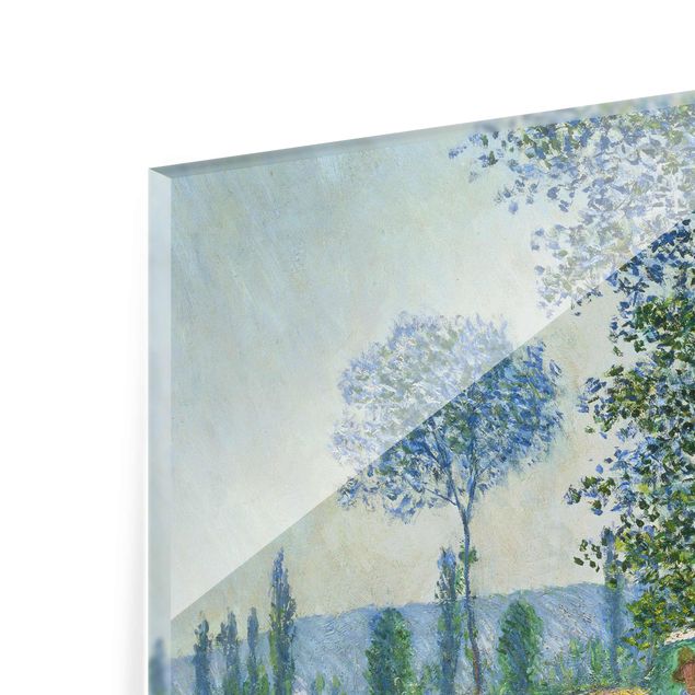 Tableaux en verre fleurs Claude Monet - Champs au printemps