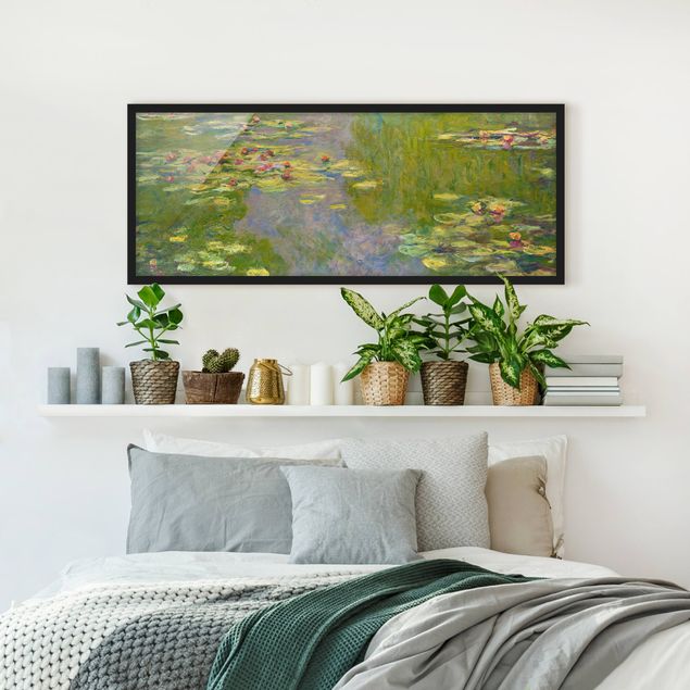 Toile impressionniste Claude Monet - Nénuphars verts