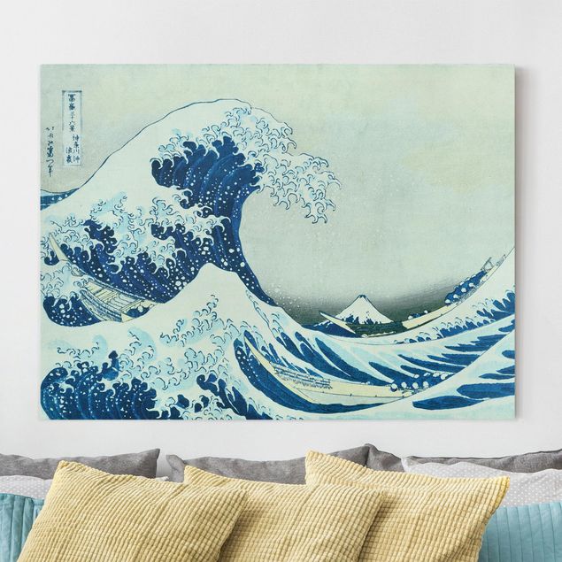 Déco mur cuisine Katsushika Hokusai - La grande vague à Kanagawa
