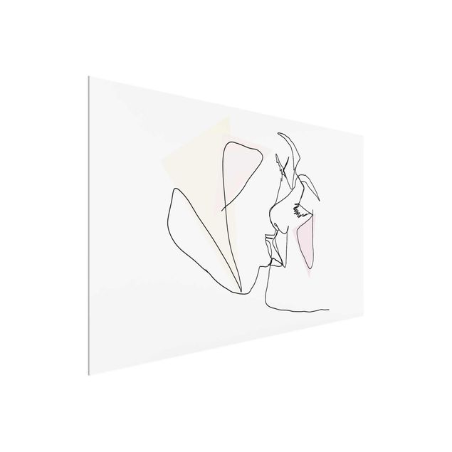 Tableau moderne Illustration de visages de baisers