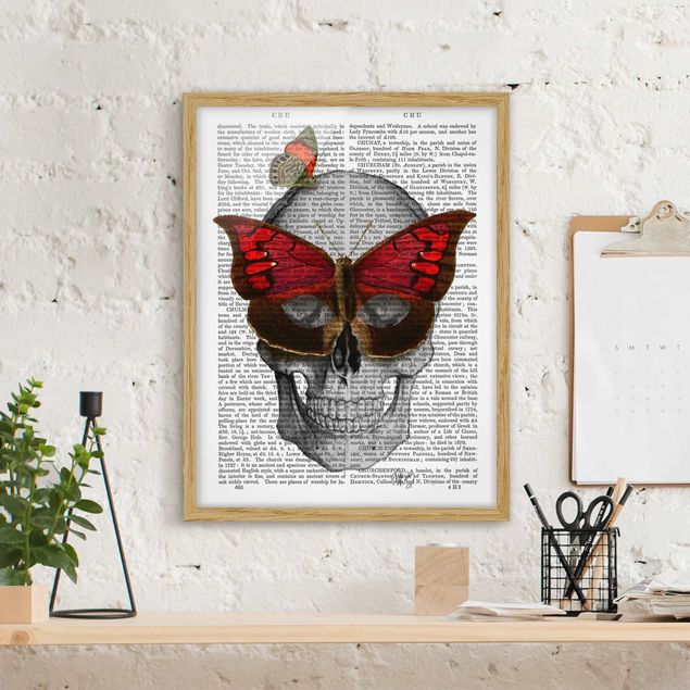 Déco murale cuisine Scary Reading - Masque de papillon