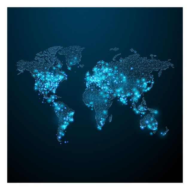 Papier peint - Connected World World Map