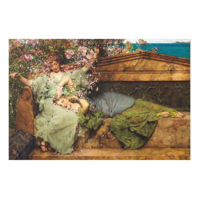 Tableaux en verre fleurs Sir Lawrence Alma-Tadema - Le Jardin des Roses