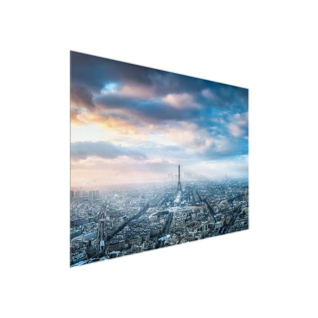 Tableaux en verre architecture & skyline Hiver à Paris
