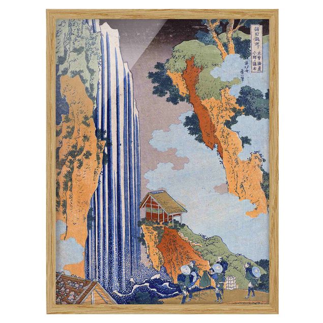 Tableaux encadrés paysage Katsushika Hokusai - Cascade d'Ono sur la Kisokaidô