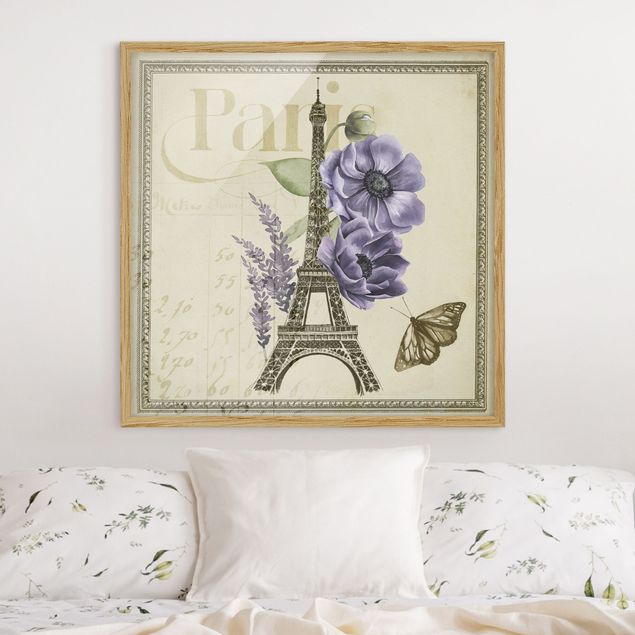 Tableaux Paris Collage de Paris Tour Eiffel