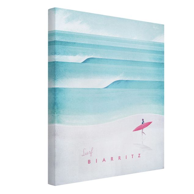 Tableaux plage Poster de voyage - Biarritz