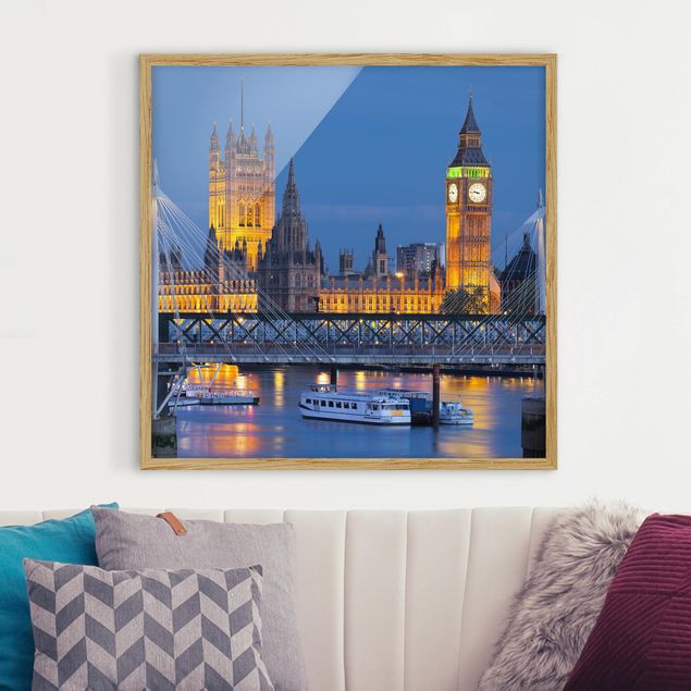Tableaux Londres Big Ben et Palais de Westminster à Londres la nuit