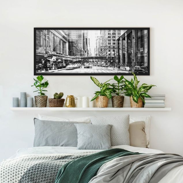 Tableau moderne NYC Urban Noir et Blanc