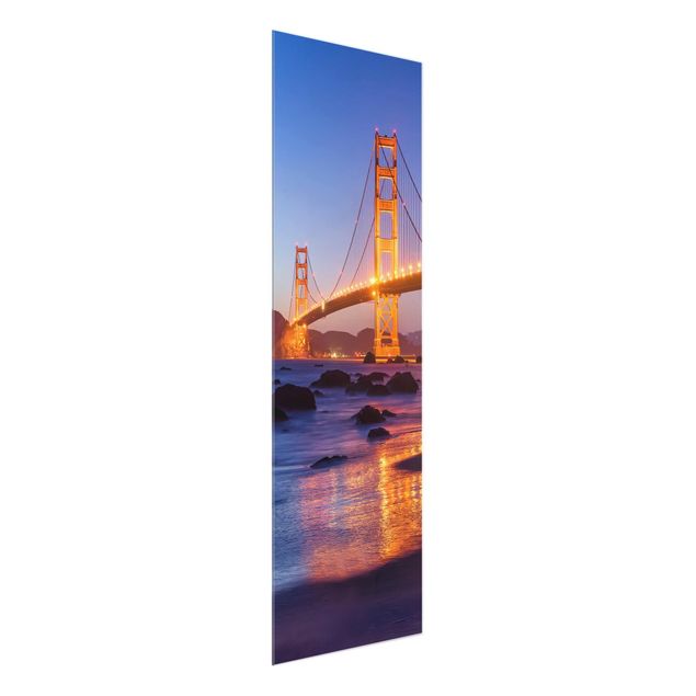 Tableau de ville Pont du Golden Gate au crépuscule