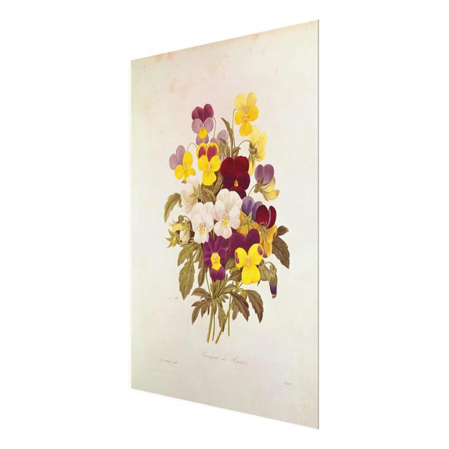 Tableaux fleurs Pierre Joseph Redoute - Bouquet De Pensées