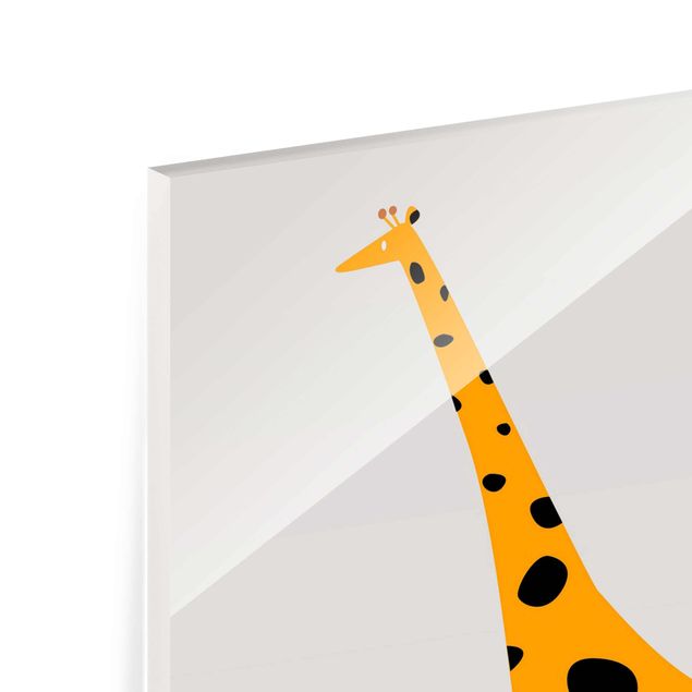 Tableau décoration Girafe jaune