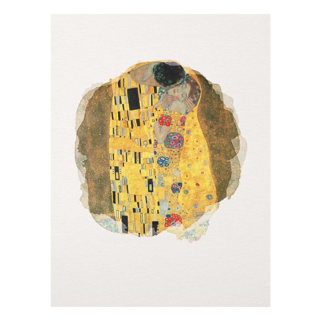 Tableaux modernes Aquarelles - Gustav Klimt - Le baiser