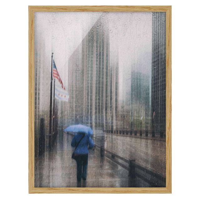Tableaux modernes Chicago sous la pluie