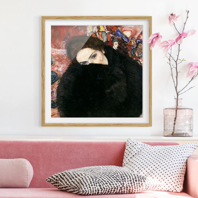 Tableaux klimt Gustav Klimt - Dame avec une moufle