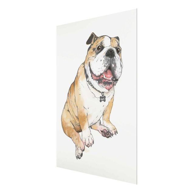 Tableaux reproductions Illustration Chien Bulldog Peinture
