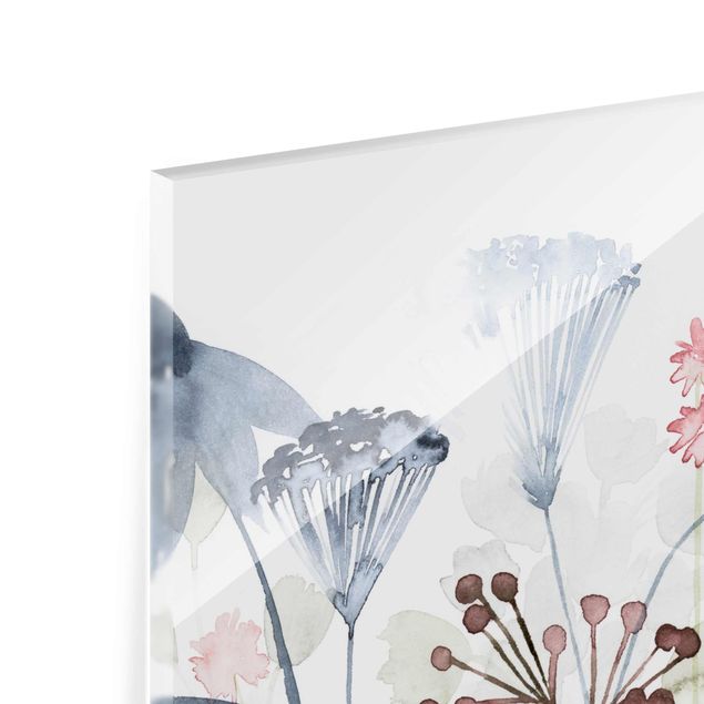 Tableau en verre - Wildflower Watercolour I