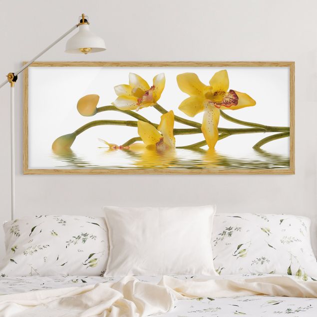 Tableau orchidées Eaux d'orchidées safranées